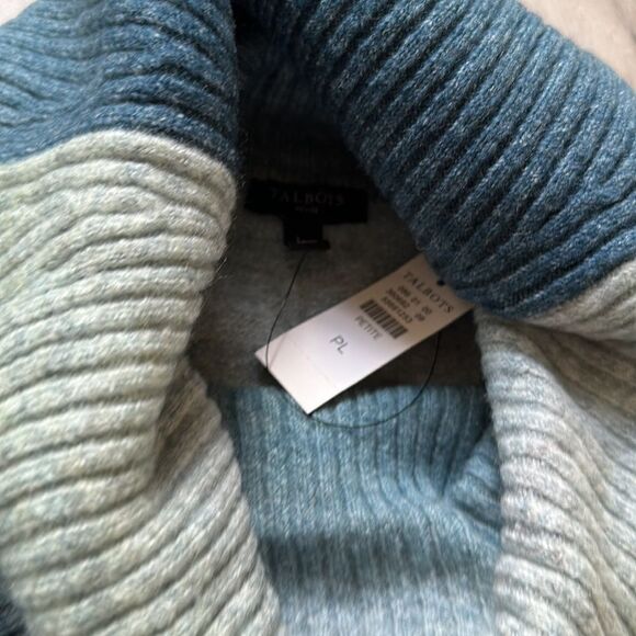 Talbots Cowl Neck Sweater‎ Dress Blue Ombre PL  Nwt in packaging - Picture 3 of 6